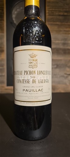 Bordeaux Pauillac Grand Cru Château Pichon Longueville Comtesse de Lalande 2000