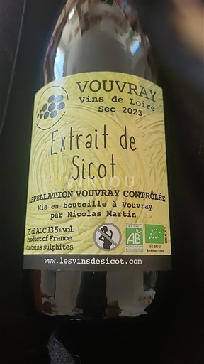 Loiredalen Vouvray Extrait de Sicot 2023