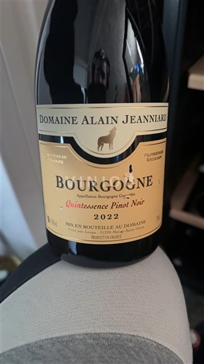 Burgundy Domaine Alain Jeanniard Quintessence Pinot Noir 2022