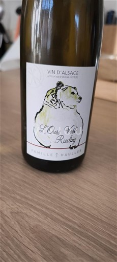 Alsácia Famille Hauller L’Ours Vert Riesling 2023