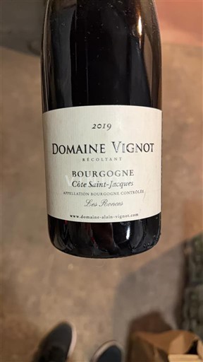 Borgoña No especificado Domaine Vignot Les Ronces 2019