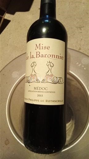 Bordeaux Médoc Baron Philippe de Rothschild Mise de La Baronnerie 2015