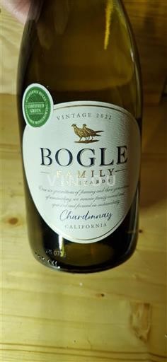 Vùng trồng nho được cấp phép California Không được chỉ định Bogle Family Vineyards 2022