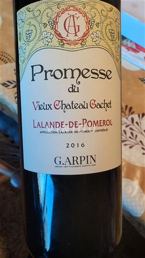 Bordeaux Lalande-de-Pomerol Château Vieux Château Gachet Promesse 2016