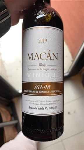 La Rioja Rioja Bodegas Benjamin de Rothschild & Vega Sicilia Macán 2019