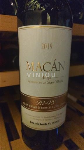 La Rioja rioja Bodegas Benjamin de Rothschild & Vega Sicilia Macán 2019