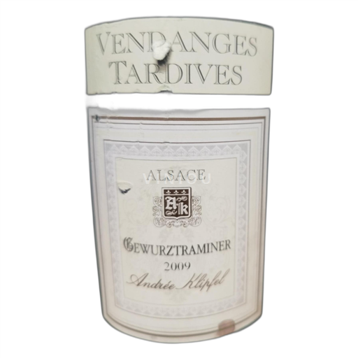 Alsace Gewurztraminer Andrée Klipfel Vendanges Tardives 2009
