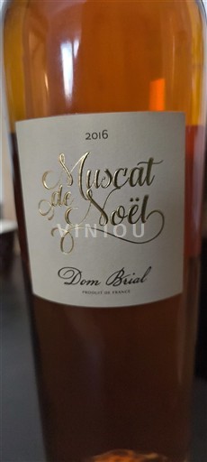 Rosellón Muscat de Rivesaltes Dom Brial Muscat de Noël 2016