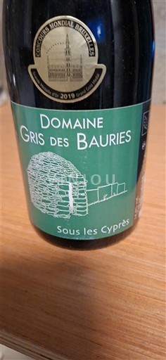 Valle del Rodano Grignan-les-adhémar Domaine Gris des Bauries Sous les Cyprès 2016