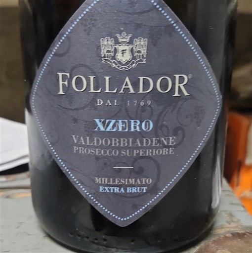 Vénétie Conegliano Valdobbiadene Prosecco Follador Xzero 2024
