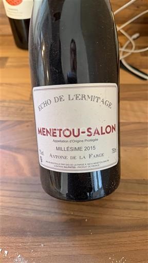 Thung lũng sông Loire Menetou-salon Antoine de la Farge Echo de l'Ermitage 2015