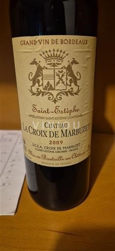Bordeaux Saint-Estèphe Château La Croix de Marbuzet 2009