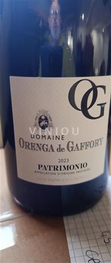 Verërat Rouge sec Domaine Orenga de Gaffory 2023 Francë Korsika Patrimonio AOC