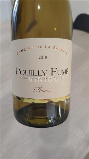 Dolina Loare Pouilly-fumé Domaine La Fabrice Arnaud 2018