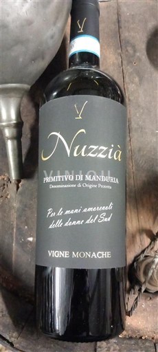 Apulia Wines Primitivo di Manduria Vigne Monache Nuzzià 2023