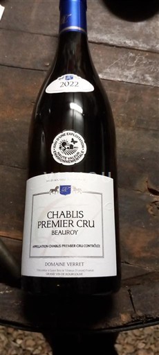 Borgoña Chablis Premier Cru Premier Cru Domaine Verret Beauroy 2022