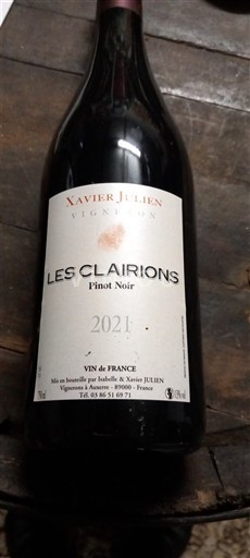 Bourgogne Xavier Julien Les Clairions 2021
