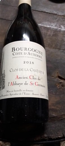 Bourgogne Bourgogne Côtes d'Auxerre Clos de la Chaînette Ancien Clos de l'Abbaye de St Germain 2018