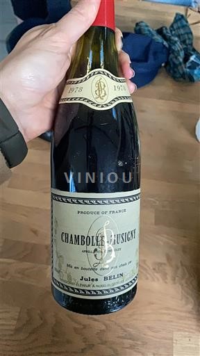 Bourgogne Chambolle-Musigny Jules Belin 1978