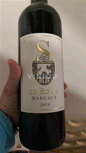 Bordeaux Margaux S de Siran 2019