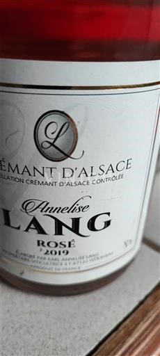 Alsácia Crémant da Alsácia Annelise Lang 2019