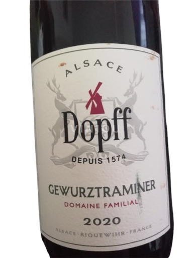Alsace Gewurztraminer Dopff au Moulin Domaine Familial 2020