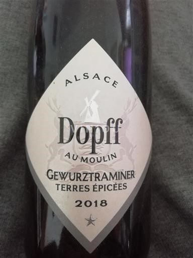 Alsace Gewurztraminer Dopff au Moulin Terres Épicées 2018