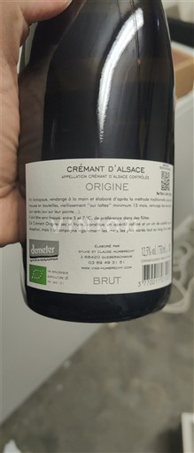 Alsace Crémant d'Alsace Château Humbrecht 1619 Origine Không niên vụ