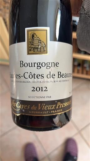 Borgoña No especificado Les Caves du Vieux Pressoir 2012