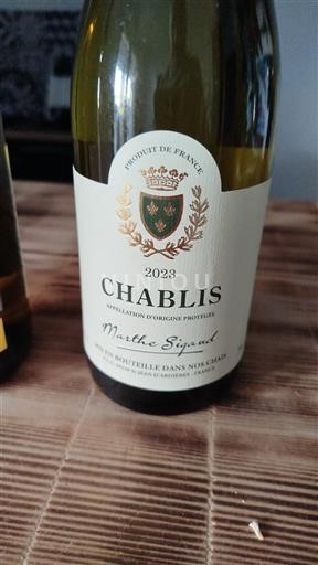 Vina Blanc sec Marthe Siguad 2023 Francija Burgundija Chablis AOC
