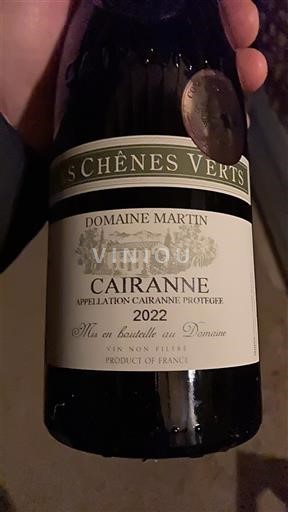 Rhônedalen Cairanne Domaine Martin Les Chênes Verts 2022
