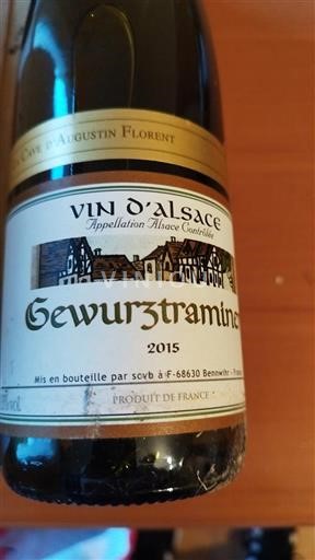 Alsasko Gewürztraminer Cave d'Augustin Florent 2015
