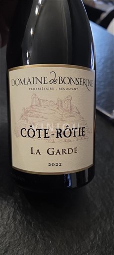 Thung lũng Rhône Côte-rôtie Domaine Bonserine La Garde 2022