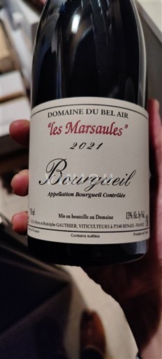 Thung lũng sông Loire Bourgueil Domaine Bel Air les Marsaules 2021