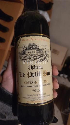 Bordeaux Côtes-de-bourg Château Le Petit Puy 2015