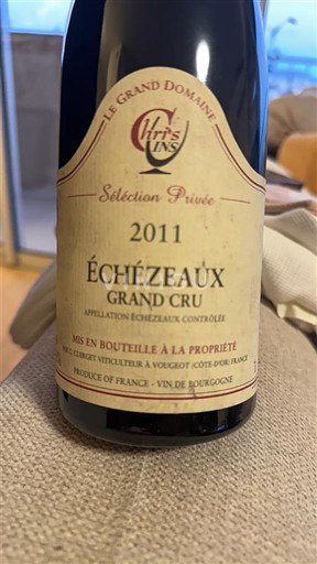 Borgoña Échézeaux Grand Cru Domaine Le Grand Domaine Chris Lux Sélection Privée 2011