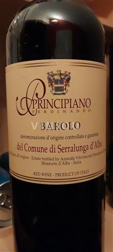 Piamonte Barolo Principiano Ferdinando del Comune di Serralunga d'Alba 1996