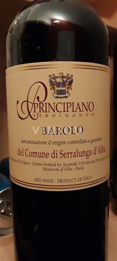 Piamonte Barolo Principiano Ferdinando del Comune di Serralunga d'Alba 1995