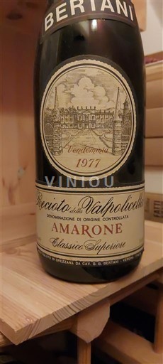 Vénétie Recioto della Valpolicella Bertani Amarone Classico Superiore 1977