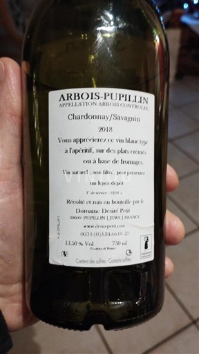 Jura Arbois-Pupillin Domaine Désiré Petit Chardonnay/Savagnin 2018