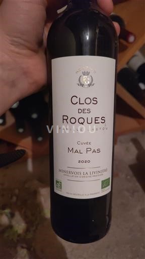 Langvedok Minervois-la-Livinière Clos des Roques Mal Pas 2020