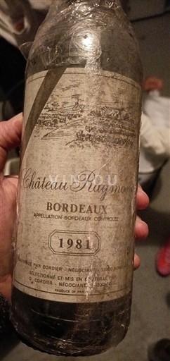Burdeos Bordeaux Château Raymonde 1981