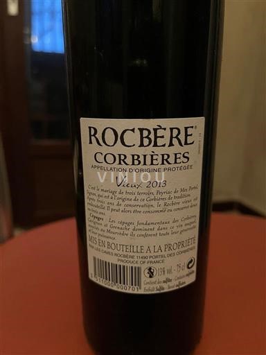 Langvedok Corbières Rocbère Vieux 2013