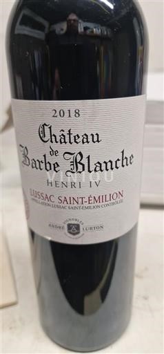 Bordeaux Lussac-saint-émilion Château Barbe Blanche Henri IV 2018
