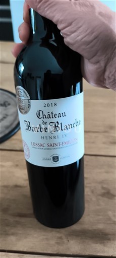 Bordeaux Lussac-saint-émilion Château Barbe Blanche Henri IV 2018