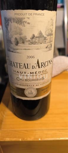 Bordéus Haut-Médoc Château Arcins 2006