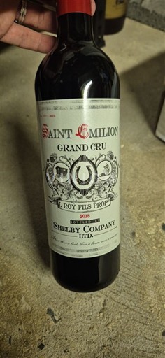 Burdeos Saint-Émilion Gran Cru Grand Cru Roy Fils Prop Shelby Company Ltd. 2018