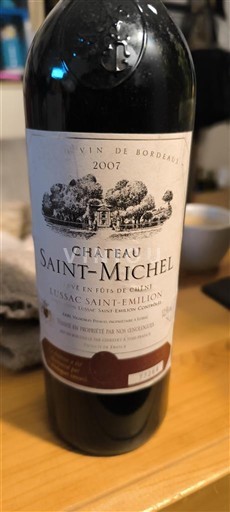 Bordeaux Lussac-saint-émilion Château Saint-Michel 2007