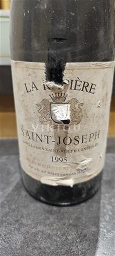 Wines Rouge sec La Rinière 1995 France Rhône Valley Saint-Joseph AOC