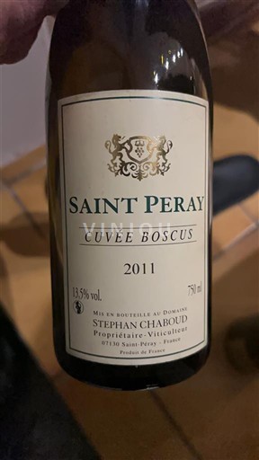 Vallée du Rhône Saint-Péray Domaine Stephan Chaboud Boscus 2011